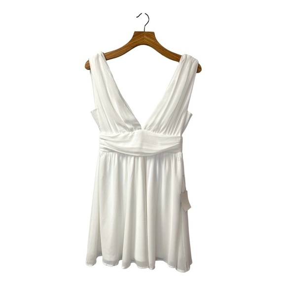 NWT Lulu's Heavenly Hues White Mini Dress Size S - Picture 1 of 9